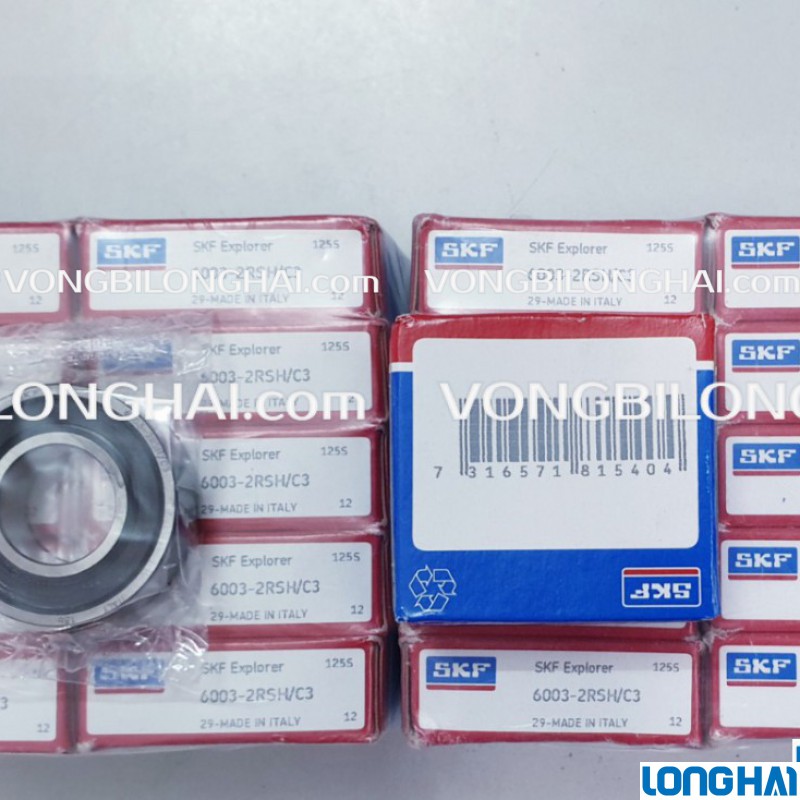 VÒNG BI CẦU SKF6003-2RSH/C3 CHÍNH HÃNG|SKF Long Hải: Vòng bi SKF - Đại lý uỷ quyền SKF chính hãng