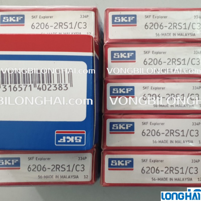 VÒNG BI CẦU SKF 6206-2RS1/C3 CHÍNH HÃNG|SKF Long Hải: Vòng bi SKF - Đại lý uỷ quyền SKF chính hãng