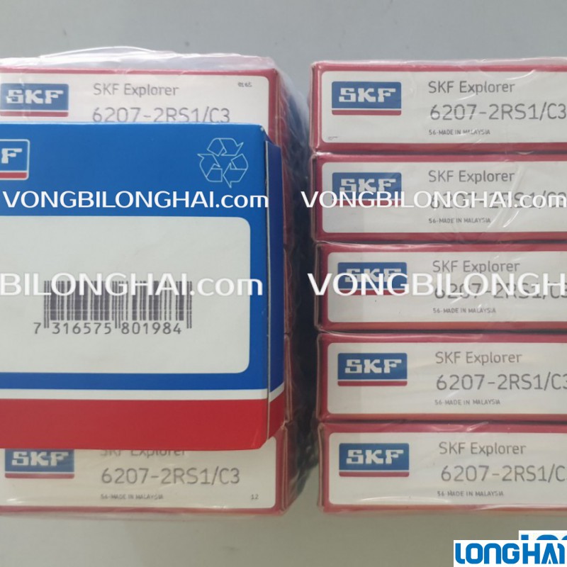 VÒNG BI CẦU SKF6207-2RS1/C3 CHÍNH HÃNG|SKF Long Hải: Vòng bi SKF - Đại lý uỷ quyền SKF chính hãng