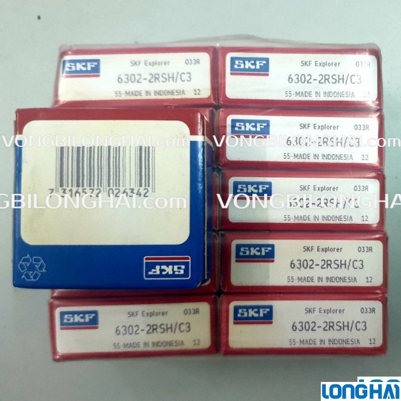 VÒNG BI CẦU SKF 6302-2RSH/C3 CHÍNH HÃNG|SKF Long Hải: Vòng bi SKF - Đại lý uỷ quyền SKF chính hãng