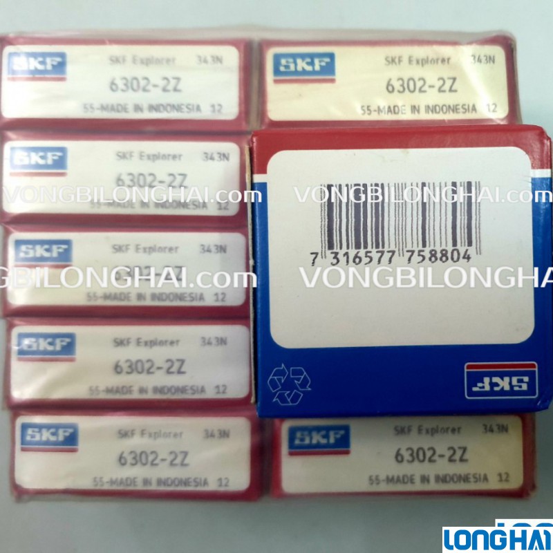 VÒNG BI CẦU SKF 6302-2Z CHÍNH HÃNG|SKF Long Hải: Vòng bi SKF - Đại lý uỷ quyền SKF chính hãng